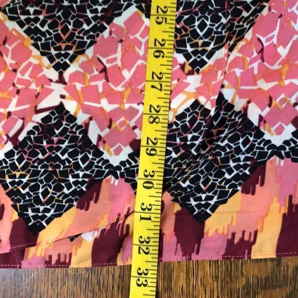 NEW Bar III Ivory, Coral and Black Faux Wrap Dress NWT - Picture 10 of 10